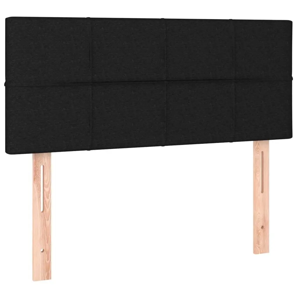 King Single Box Spring Bed with Pocket Sprung Mattress LED Headboard Black
