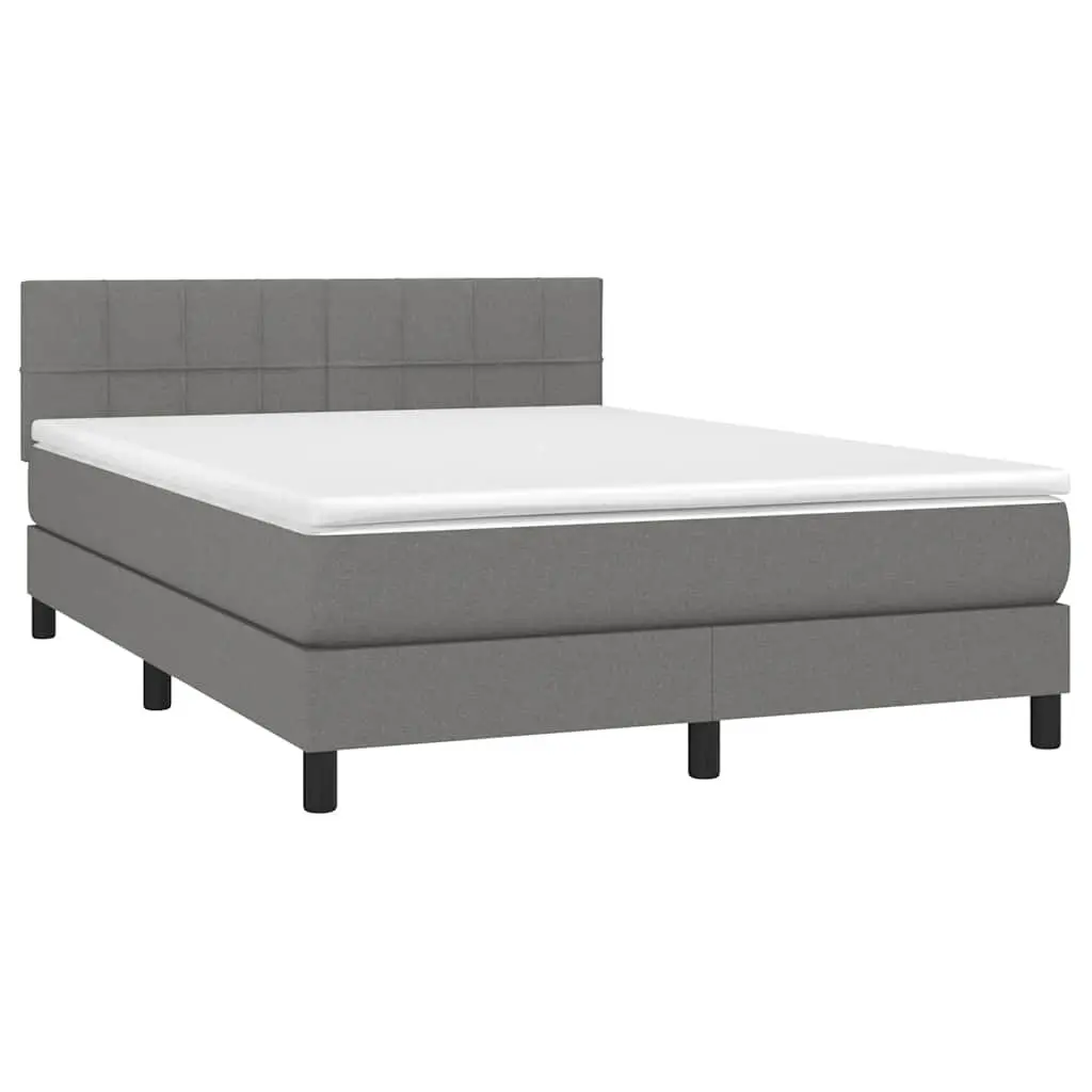 Queen Box Spring Bed with LED Lighting