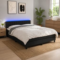 Comfortable and Stylish Queen Box Spring Bed Setup