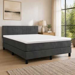 Reliable Queen Box Spring Bed with LED Lighting and Comfort