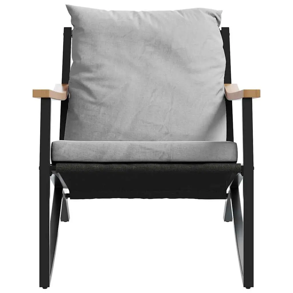 3 Piece Outdoor Balcony Furniture Set Patio Seating Black Steel Frame