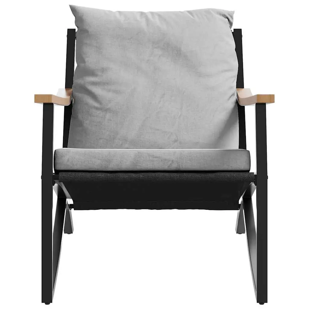 5 Piece Balcony Furniture Set Outdoor Patio Garden Black Steel Cushions