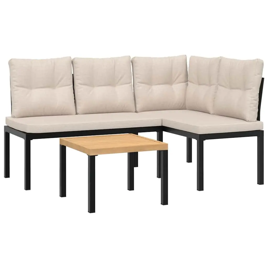 Garden Bench Set with Cushions