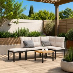 Reliable 4-Piece Black Bench Set for Your Outdoor Needs