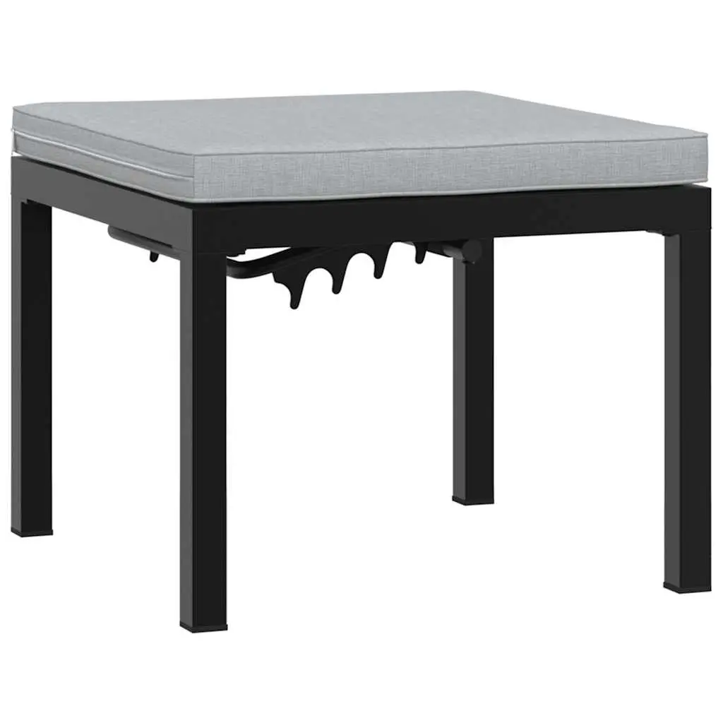 Garden Bench Set Outdoor Furniture 4 Pieces Black with Cushions