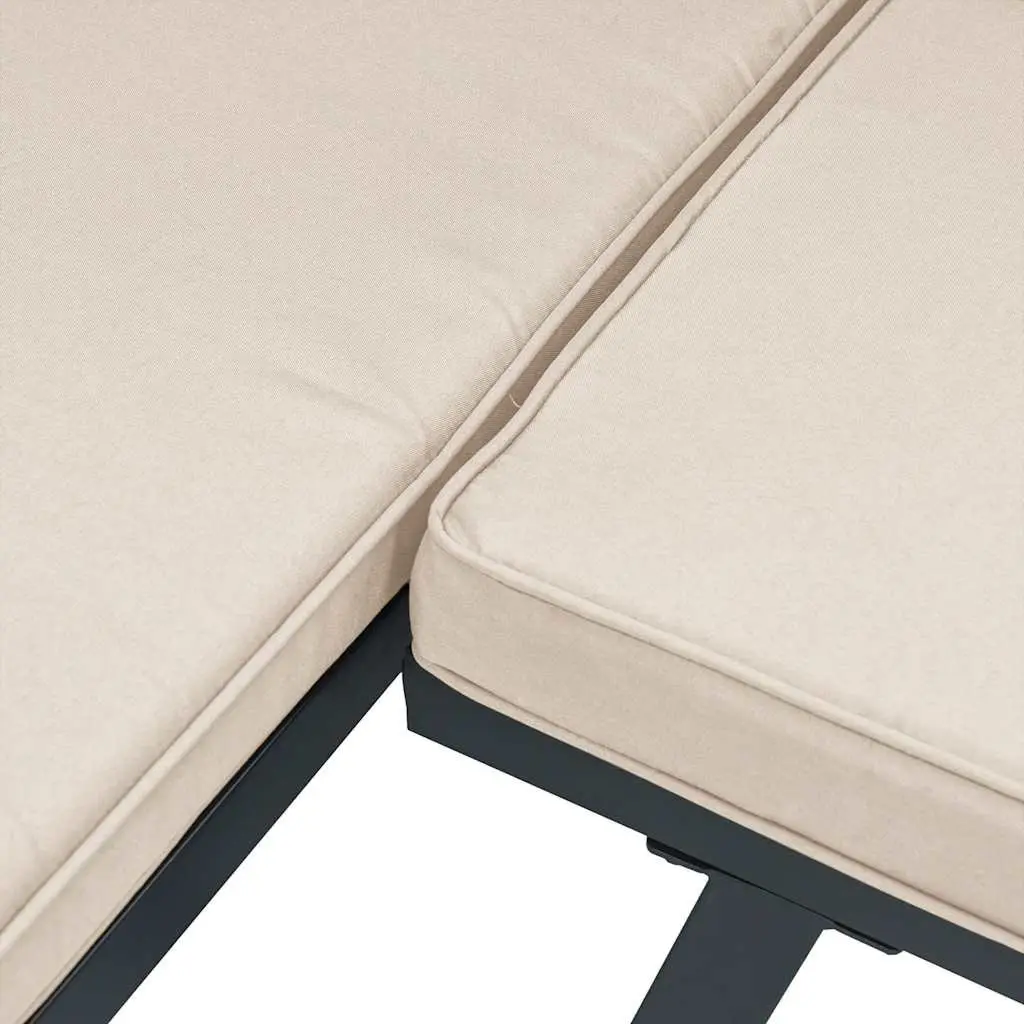 Garden Sofa Set 5 Piece Outdoor Lounge Modular Cushions Taupe