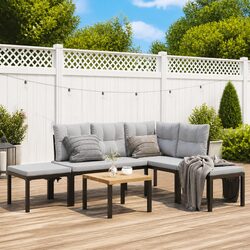 Durable Light Grey 5-Piece Sofa Set for Outdoor Relaxation