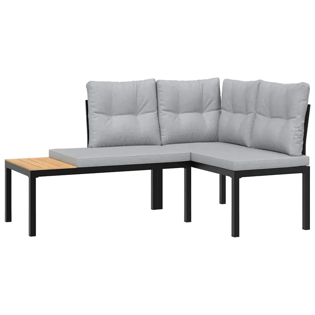 Garden Sofa Set 4 Piece Outdoor Furniture Patio Seating Light Grey