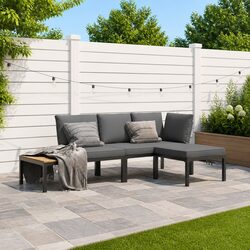 Welcoming 3 Piece Garden Sofa Set for Outdoor Comfort