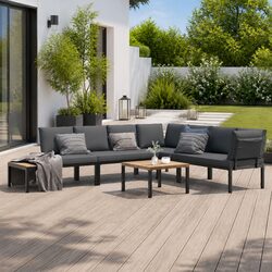 Comfortable 5 Piece Garden Sofa Set with Removable Covers