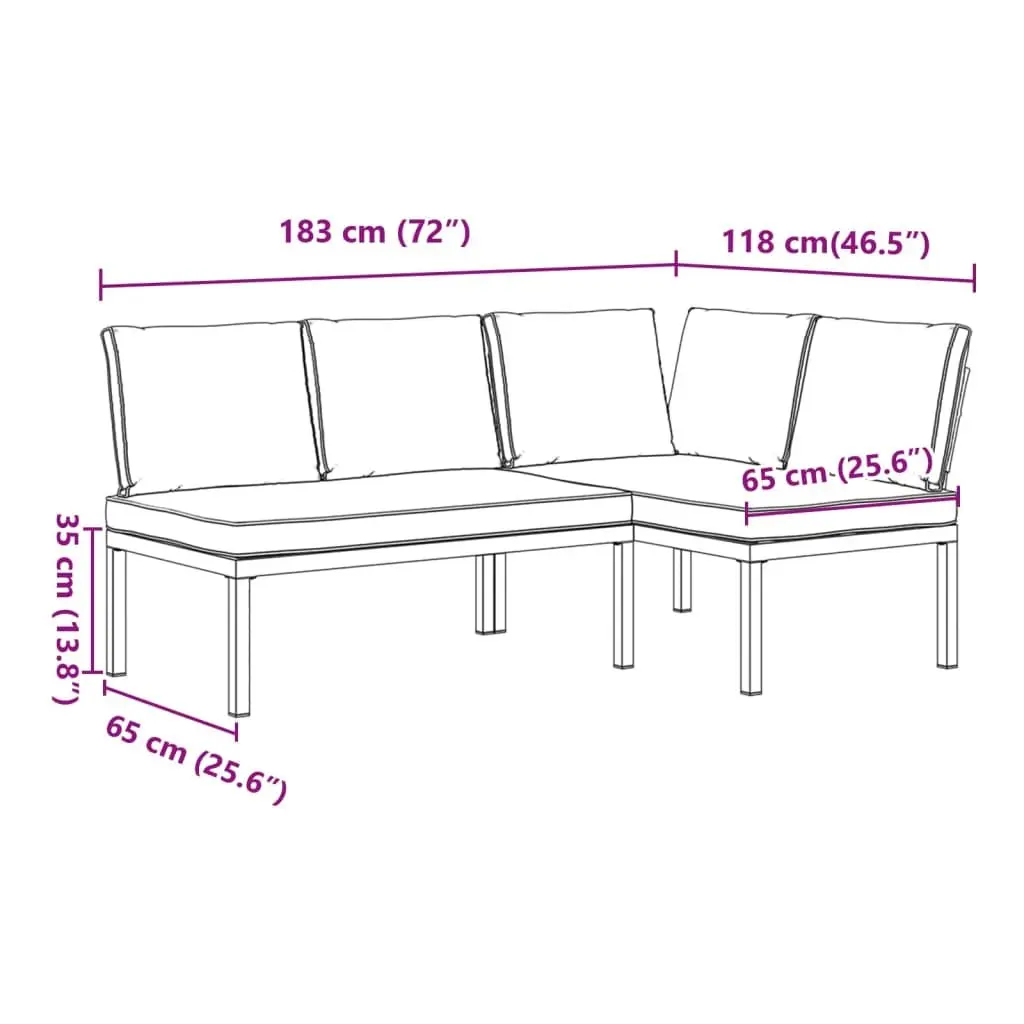 2-Piece Garden Sofa Set
