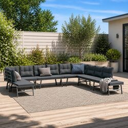 A 7-Piece Garden Bench Set that Combines Comfort and Value