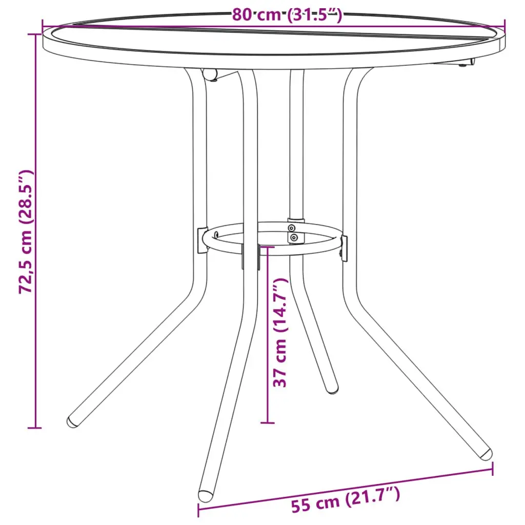 5 Piece Garden Chair Set