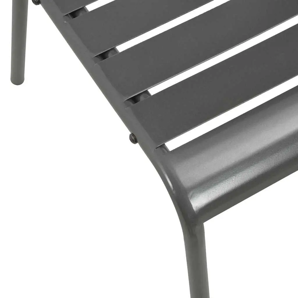 Stackable Garden Chair Set 5 Piece Outdoor Furniture Patio Dining Anthracite