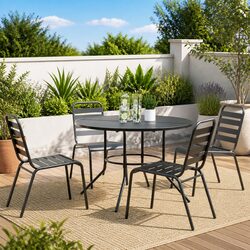 5-Piece Stackable Garden Chair Set - Practical and Stylish