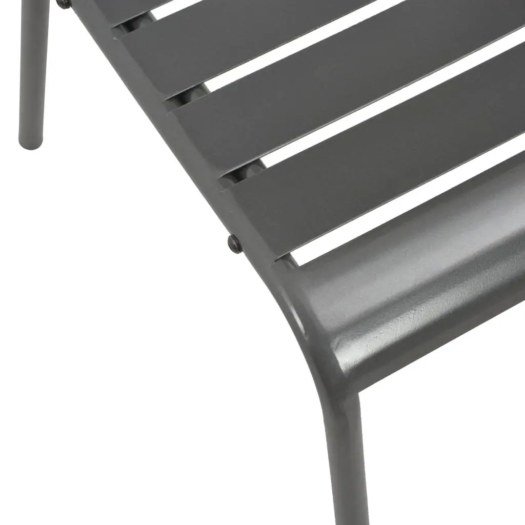 Stackable Garden Chair Set 5 Piece Anthracite Outdoor Furniture Patio Dining