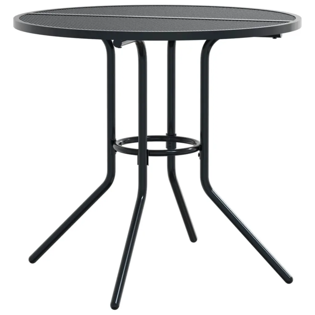 Stackable Garden Chair Set 3 Piece Bistro Style Anthracite Outdoor Indoor Seating