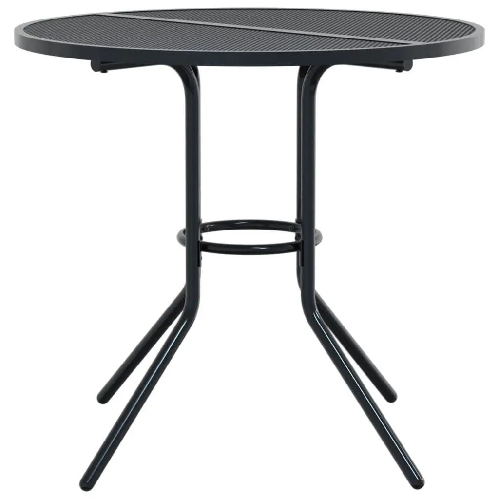 Stackable Garden Chair Set 3 Piece Bistro Style Anthracite Outdoor Indoor Seating