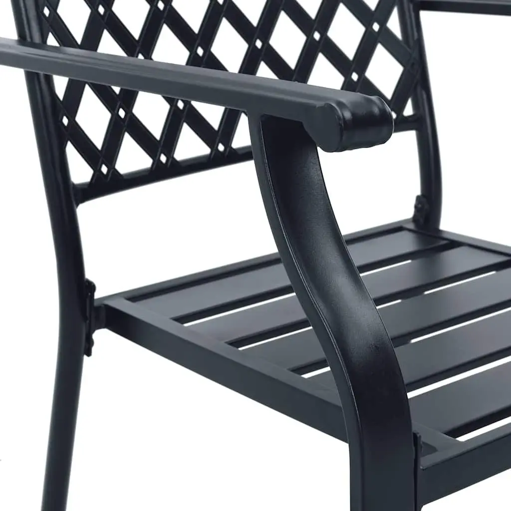 Stackable Garden Chair Set 5 Piece Anthracite Outdoor Patio Dining Furniture