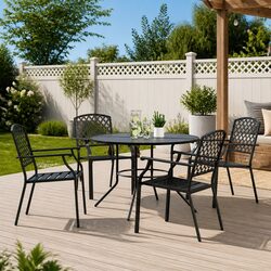 5 Piece Garden Chair Set: Practical Comfort and Space Saving