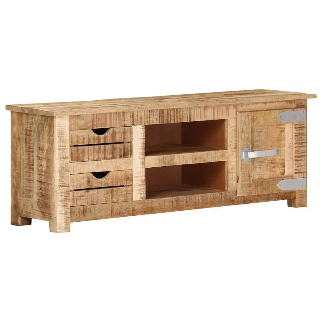 110x30x40 cm TV Cabinet in Rough Mango Wood