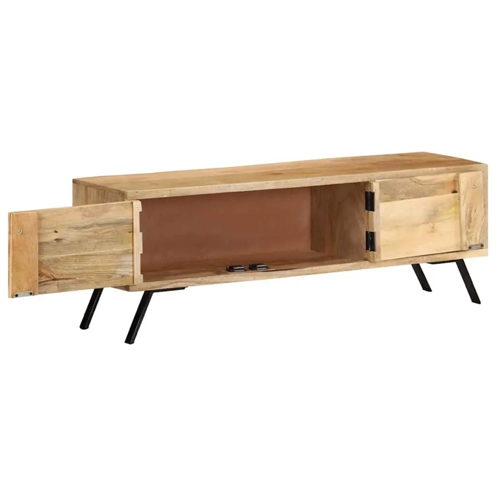 TV Cabinet 110x30x40 cm in Beige Mango Wood