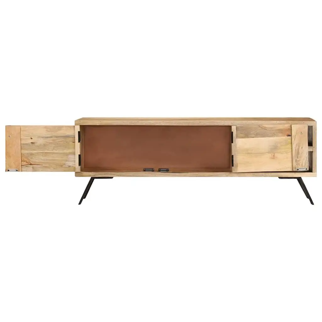 TV Cabinet 110x30x40 cm in Beige Mango Wood