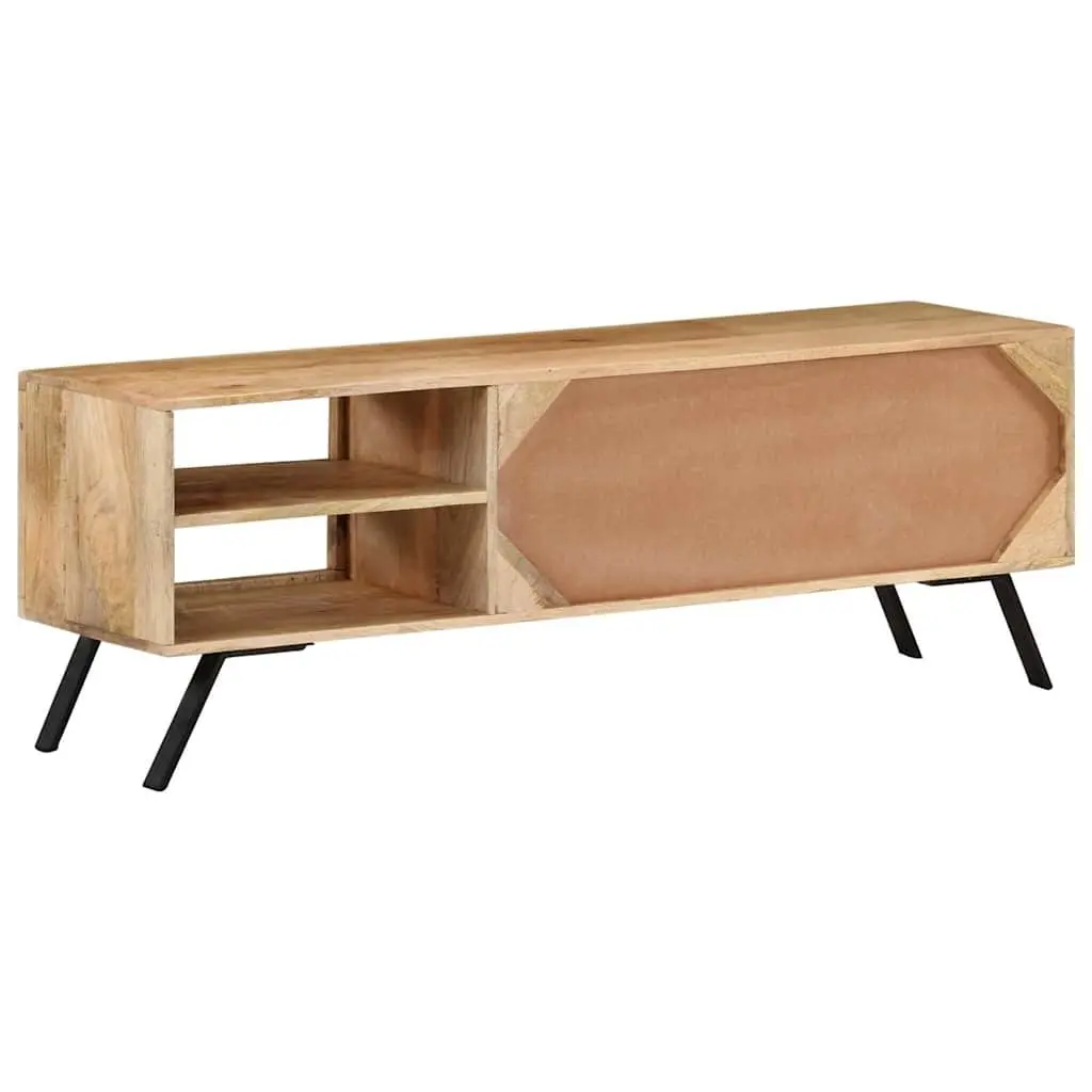 TV Cabinet 110x30x40 cm in Beige Mango Wood