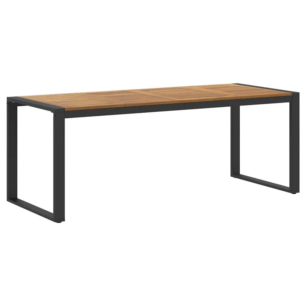 Garden Dining Set 7 Pieces Black Rectangular Outdoor Table Chair Patio Furniture