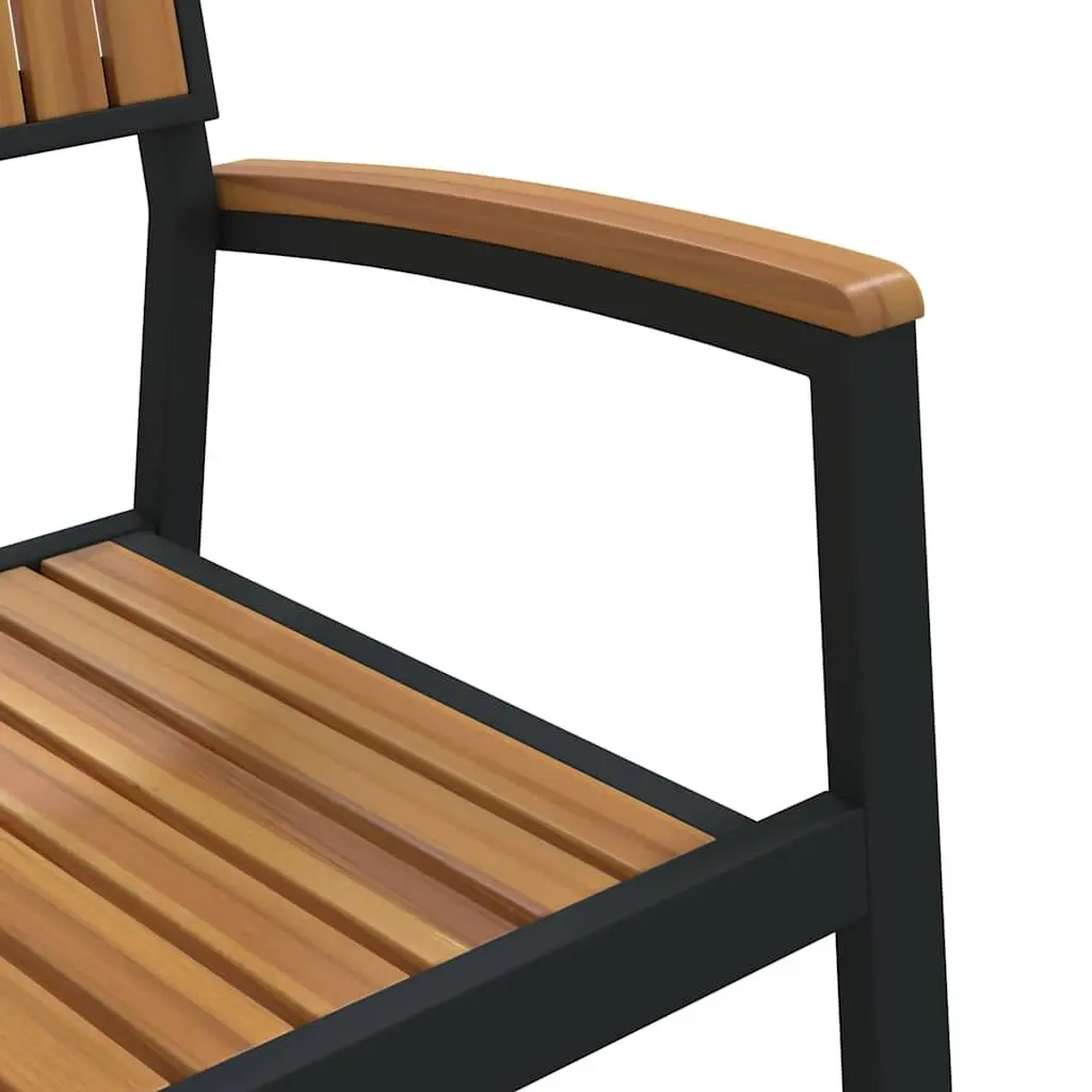 3-Piece Garden Dining Set in Black