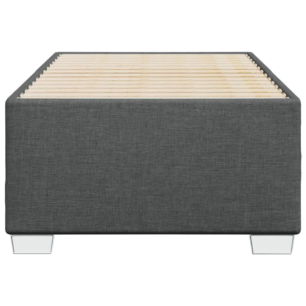 Bed Frame Grey Fabric Slatted Base 90x190 cm