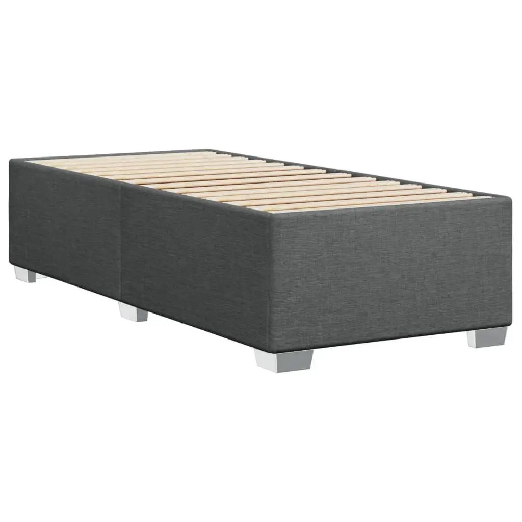 Bed Frame Grey Fabric Slatted Base 90x190 cm