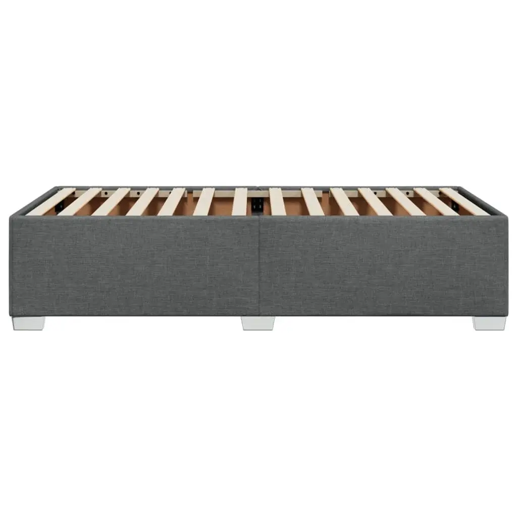 Bed Frame Grey Fabric Slatted Base 90x190 cm