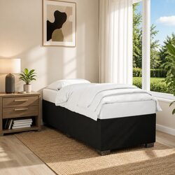 Comforting Black Bed Frame 90x190 cm for Restful Nights