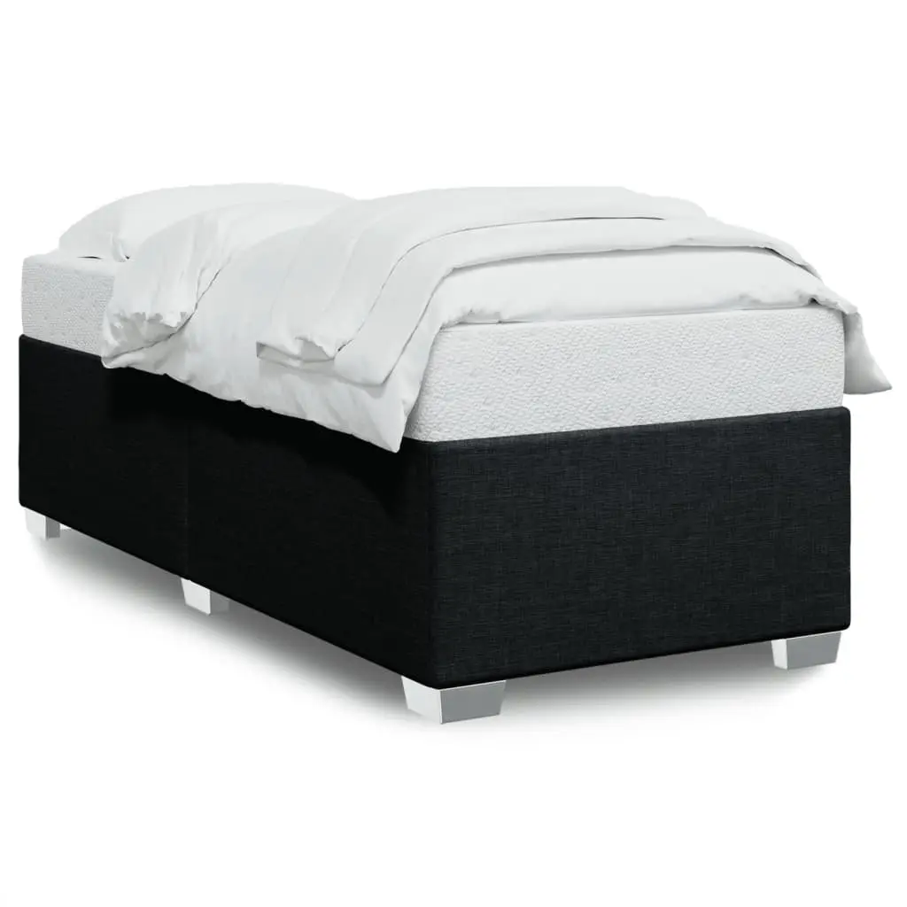 Black Fabric Bed Frame 90x190 cm