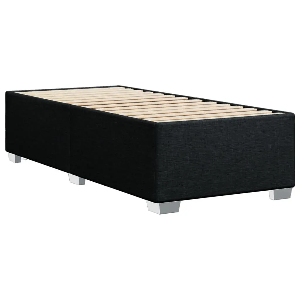 Black Fabric Bed Frame 90x190 cm