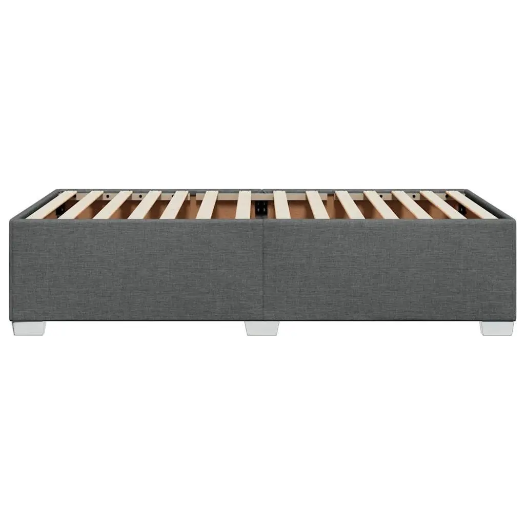 King Single Bed Frame Dark Grey Fabric Bedroom Furniture