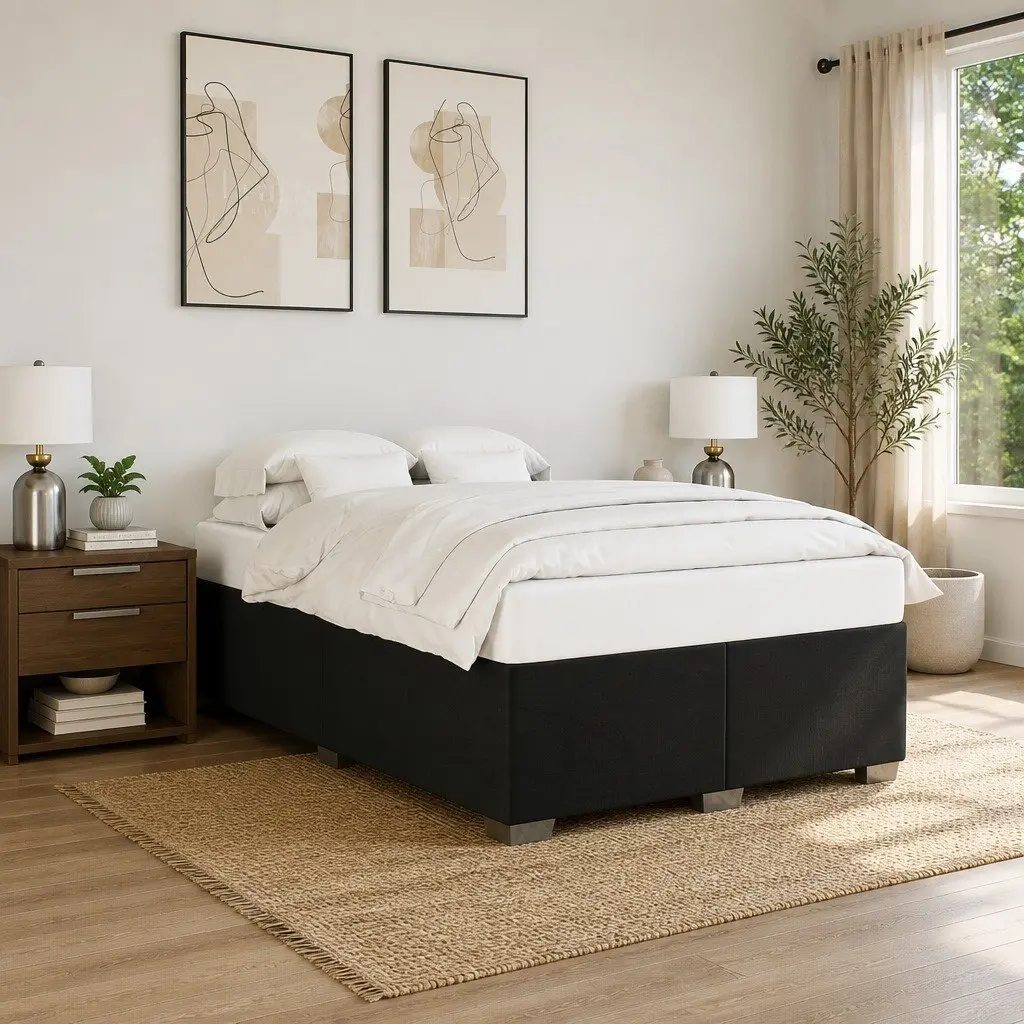 Black Fabric Bed Frame for Comfort and Style