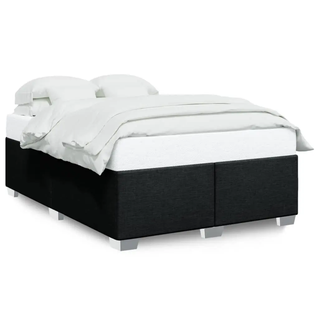 Black Queen Bed Frame with Soft Upholstery