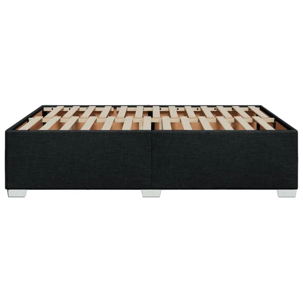 Black Queen Bed Frame with Soft Upholstery