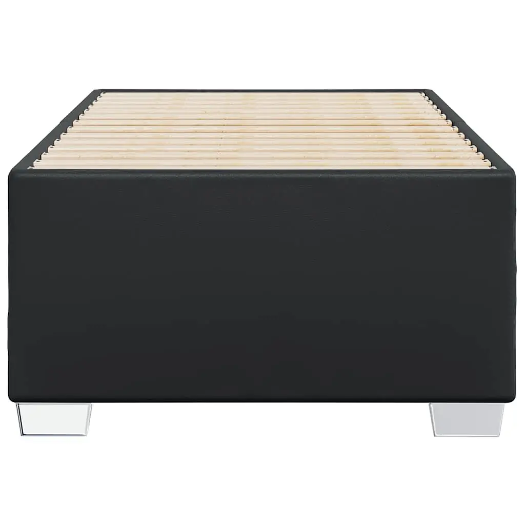 Bed Frame Faux Leather Upholstered Support 90x190 cm Black