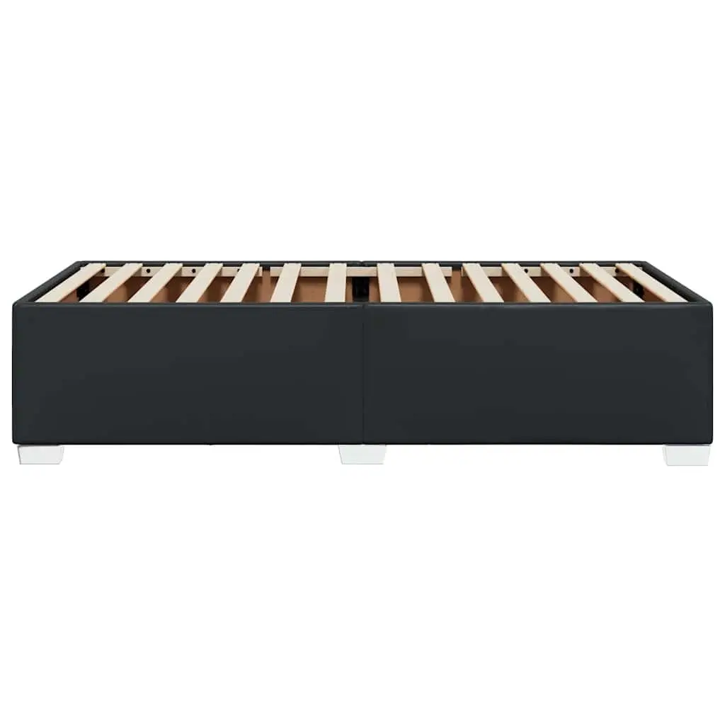 Bed Frame Faux Leather Upholstered Support 90x190 cm Black