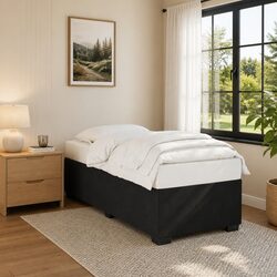 Reliable and Elegant Black Velvet King Single Bed Frame