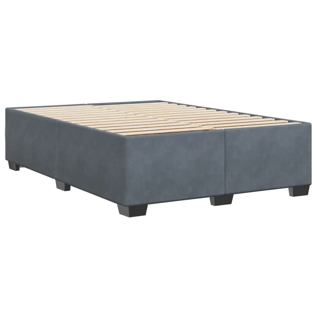 Grey Velvet Double Bed Frame