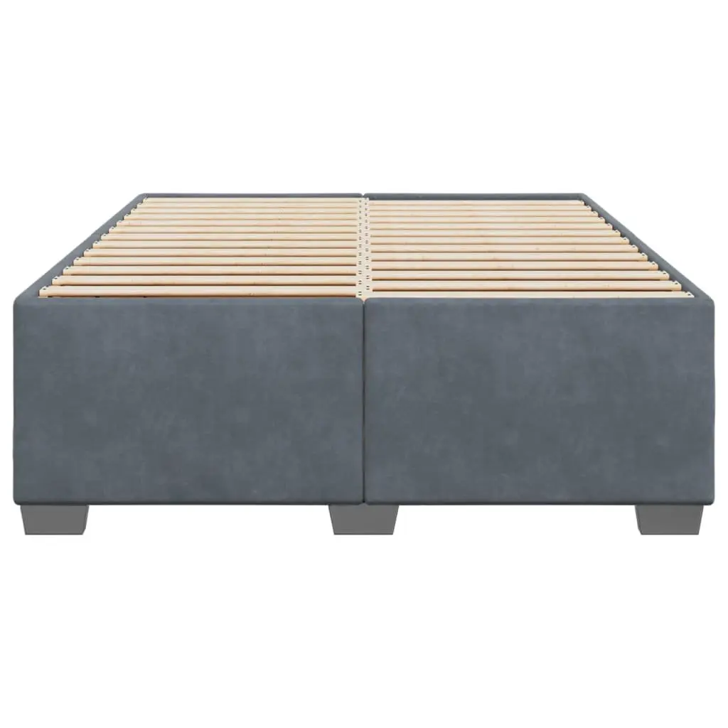Dark Grey Velvet Queen Bed Frame for Comfort