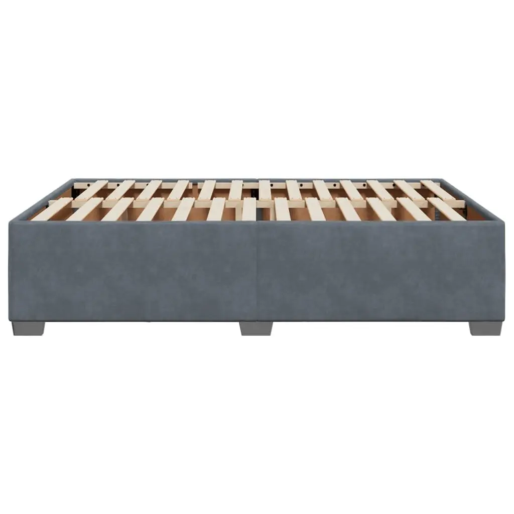 Dark Grey Velvet Queen Bed Frame for Comfort