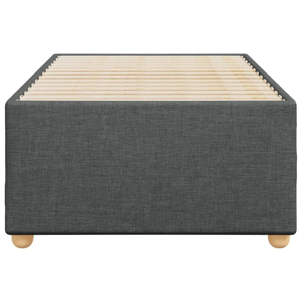 Bed Frame Grey Fabric 90x190 cm Slatted Base