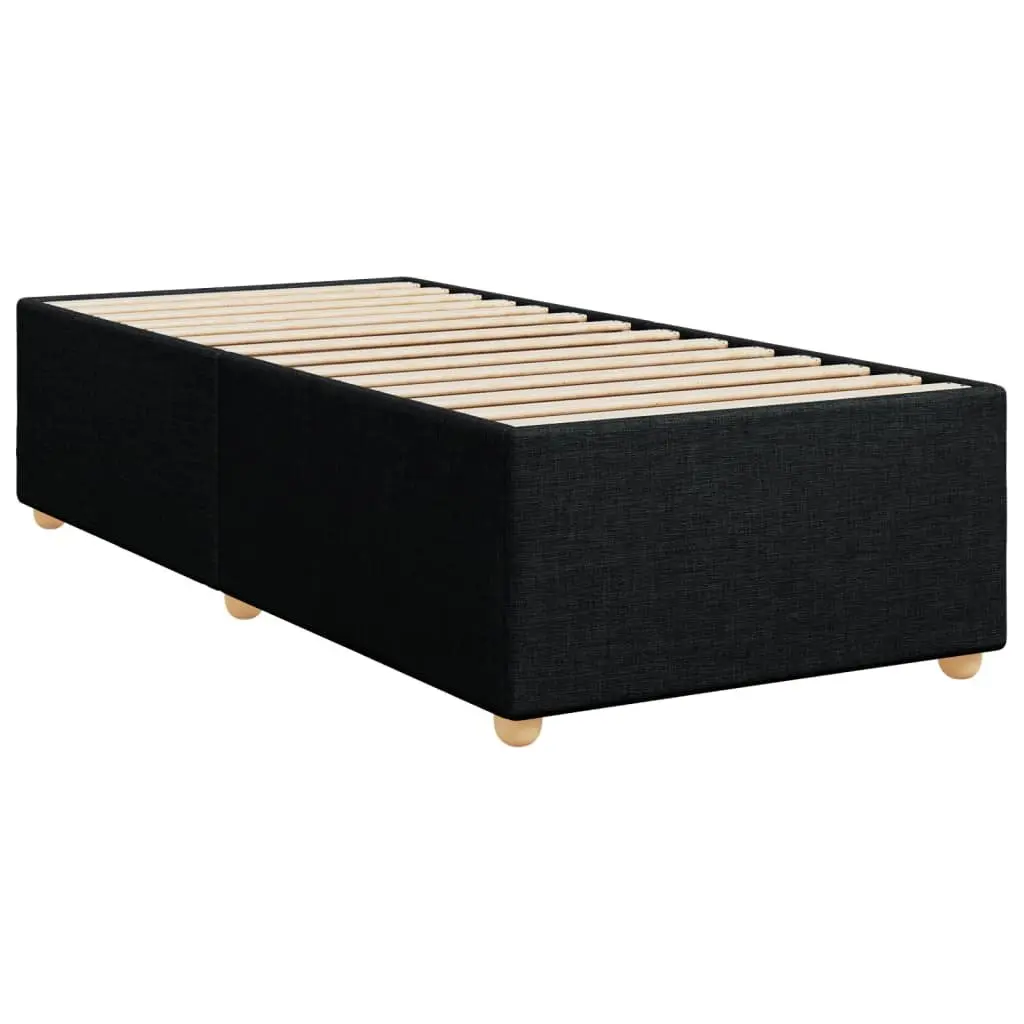 King Single Bed Frame Black Fabric Bedroom Furniture Slat Support