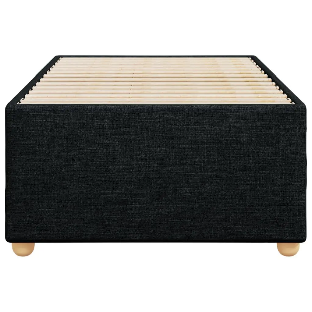 King Single Bed Frame Black Fabric Bedroom Furniture Slat Support