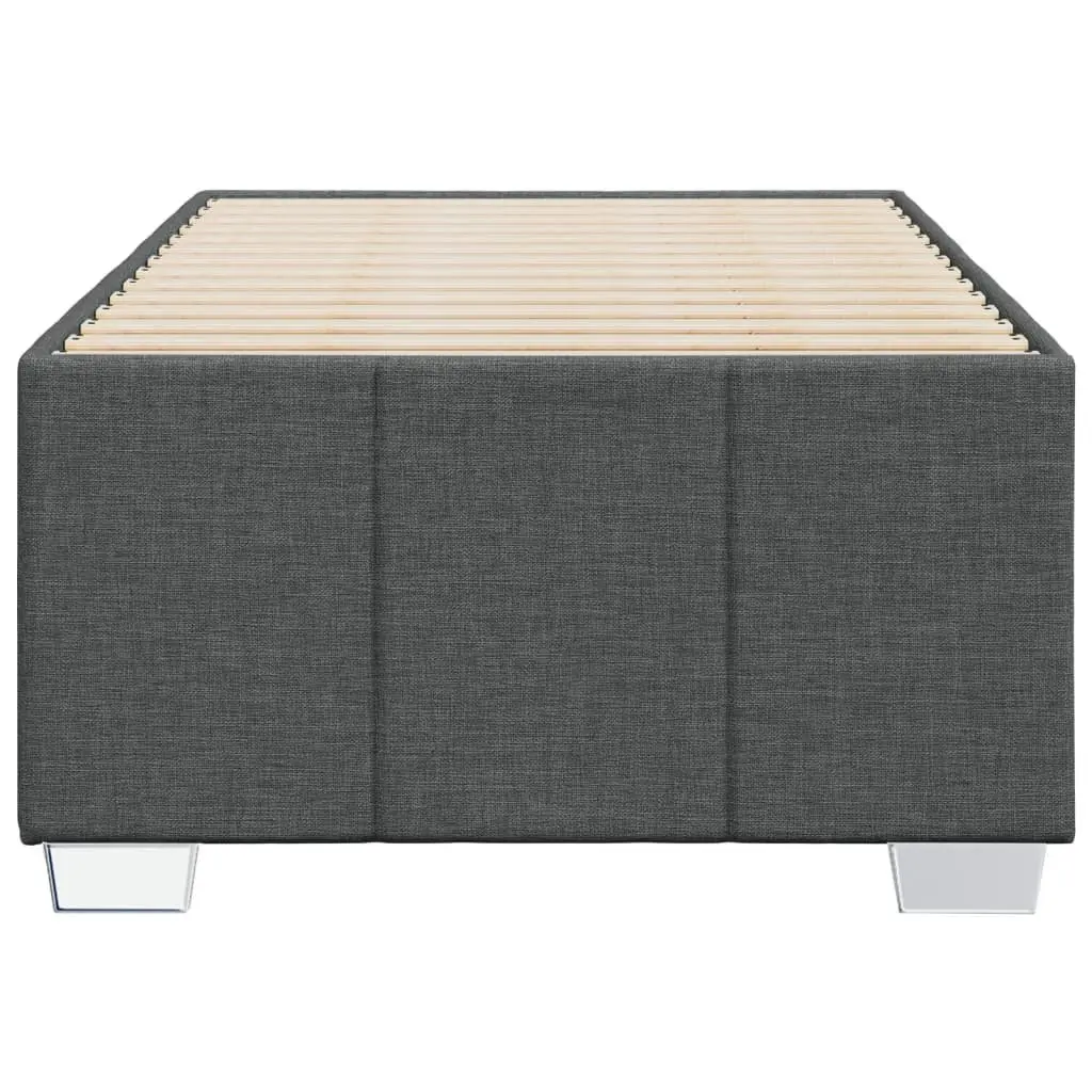 Bed Frame Dark Grey 90x190 cm Fabric Slats Support Bedroom Furniture